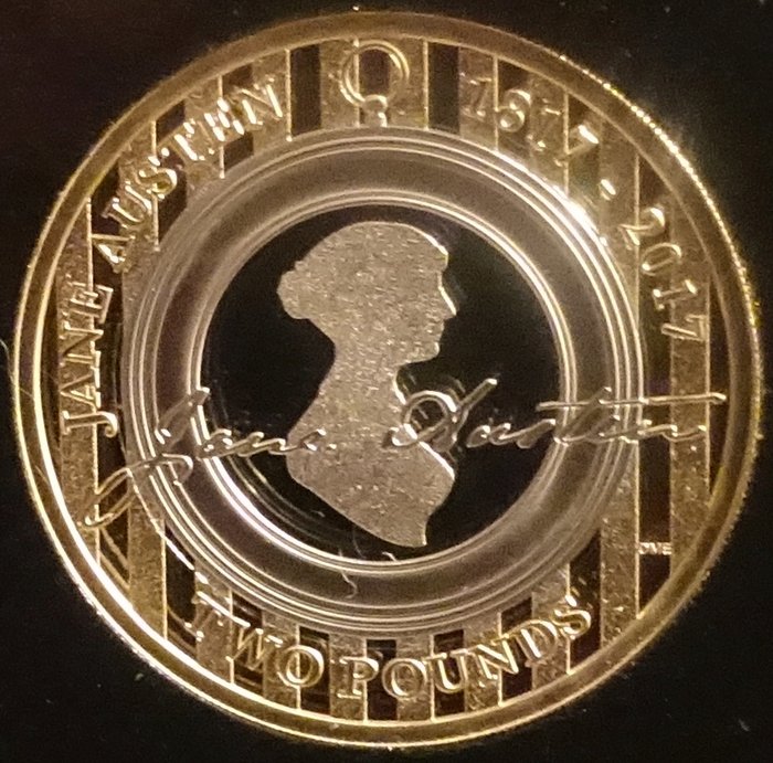Jane Austen 200 years since her death £2 proof coin