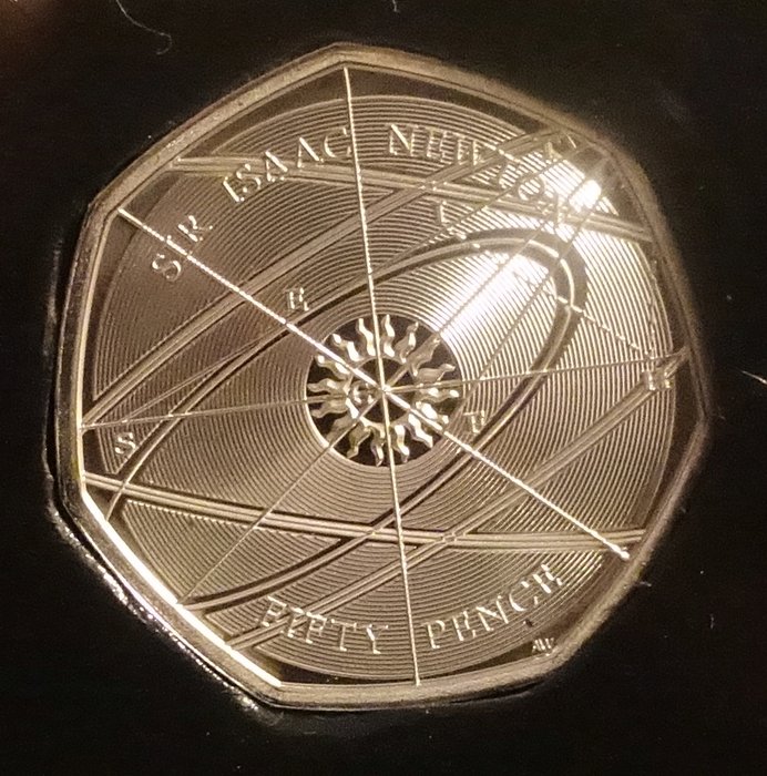 Sir Isaac Newton 50p proof coin